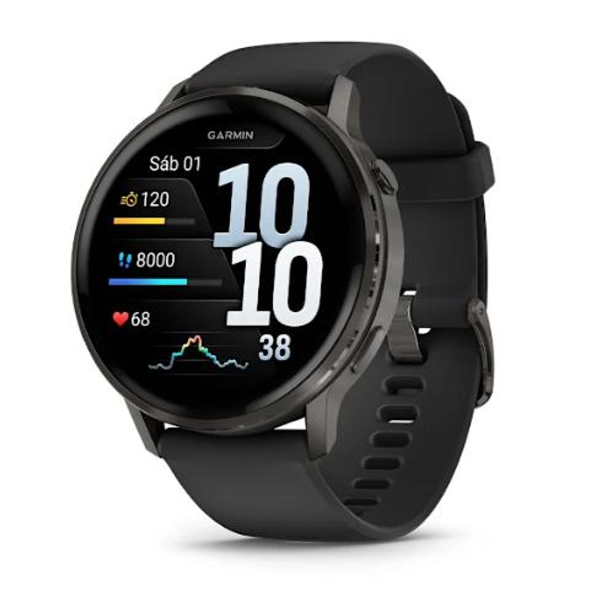 GARMIN - Venu 4 45mm GPS Wi-Fi Black w Slate + Black Garmin