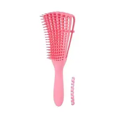 GENERICO - Mini Cepillo Flexible Desenredante Y Definidor De Rizos Rosa