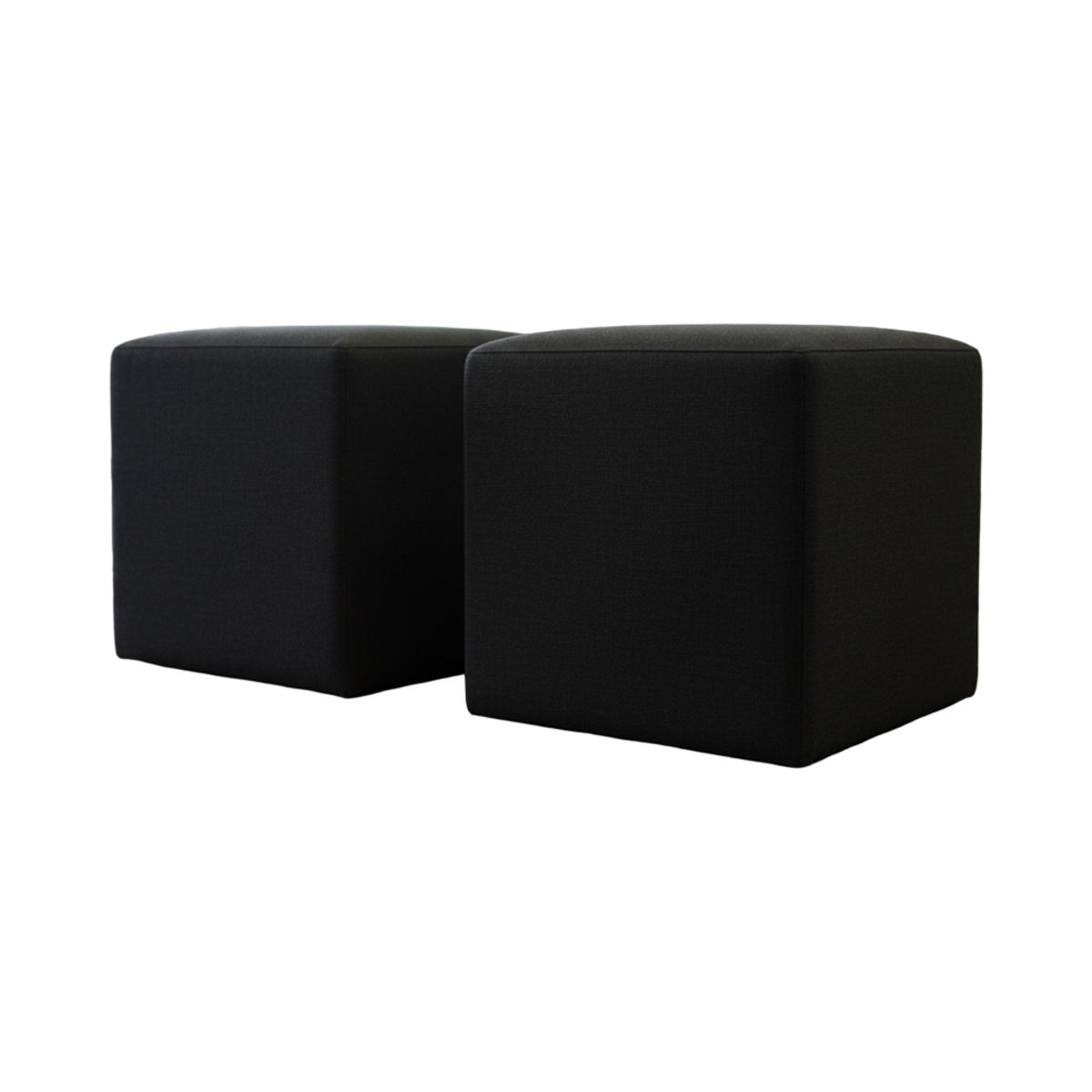MUEBLES NEW - PUFF NEGRO LINO