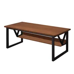 MUNDO ONLINE - Escritorio Oficina Brown Moderno con Repisa 100x77cm