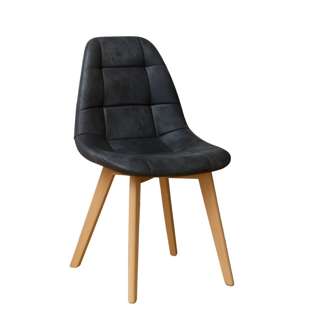 HABITA2 CHILE - Silla de comedor Capitone Gamuza