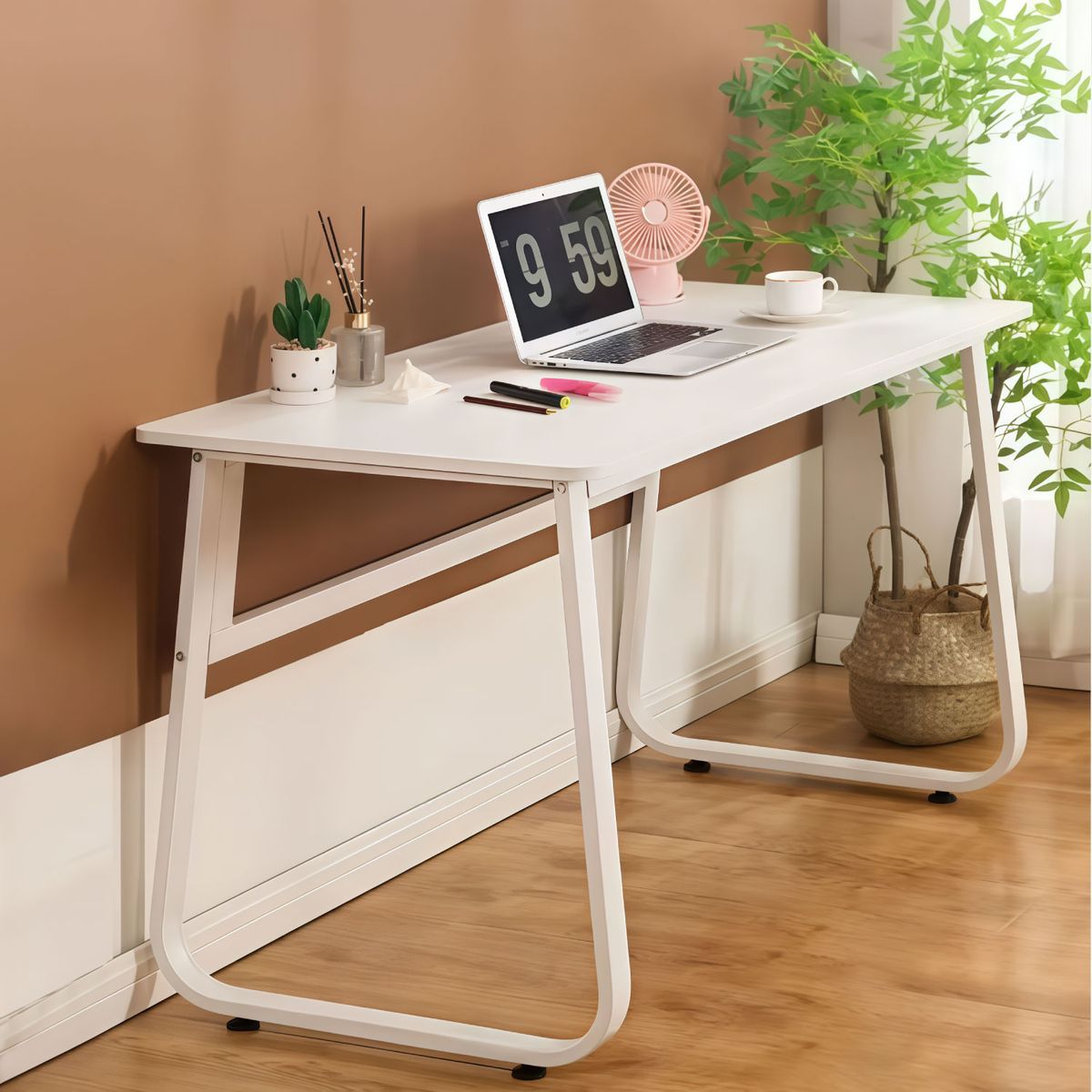 MUNDO ONLINE - Escritorio Oficina Snow Nordico Antideslizante 120X75X60 Cm