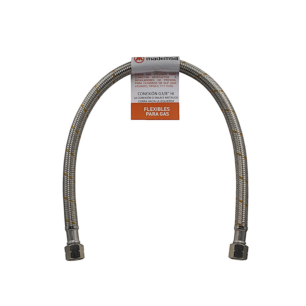 MADEMSA - Flexible Manguera Gas 60 cm 3/8" 14 mm