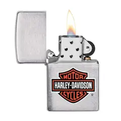 ZIPPO - Encendedor H252 Harley-Davidson Logo Brushed Chrome