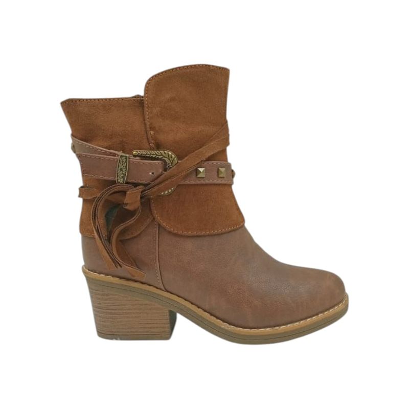 HERIEL - Bota Café Gamuza Mujer