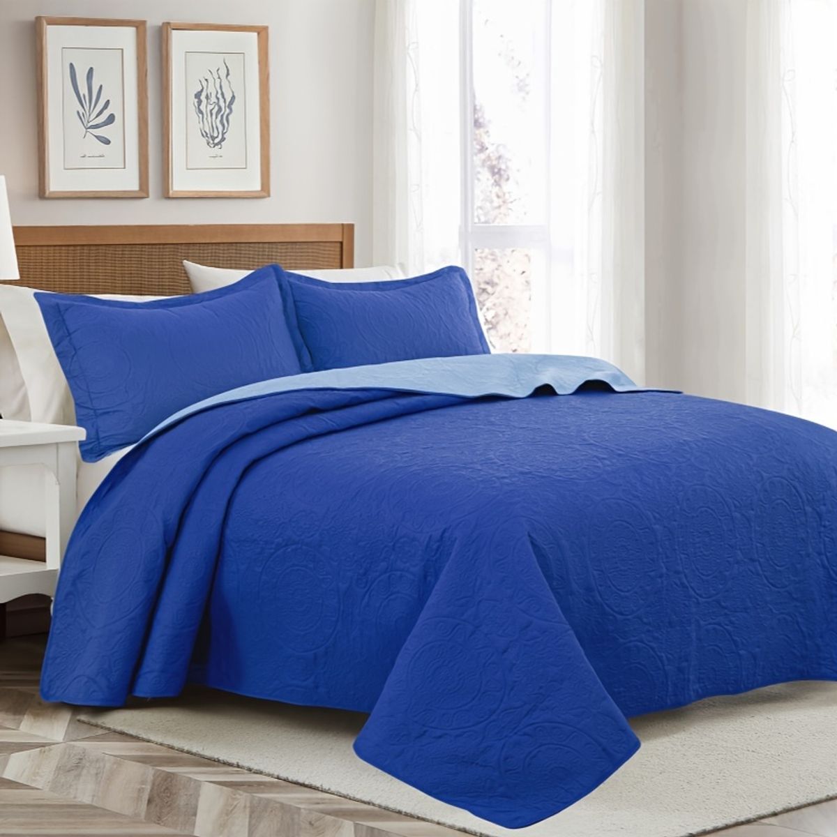 GENERICO - Cubrecama quilt verano 15 plazas lisos