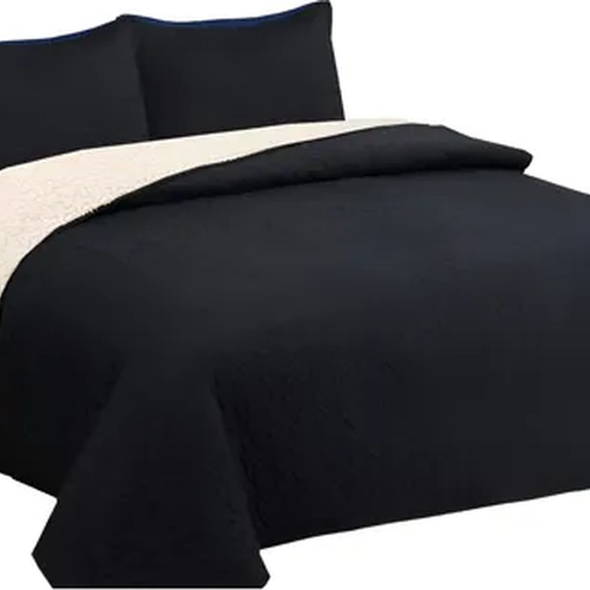 GENERICO - Cubrecama quilt sherpa 2 plazas unicolor