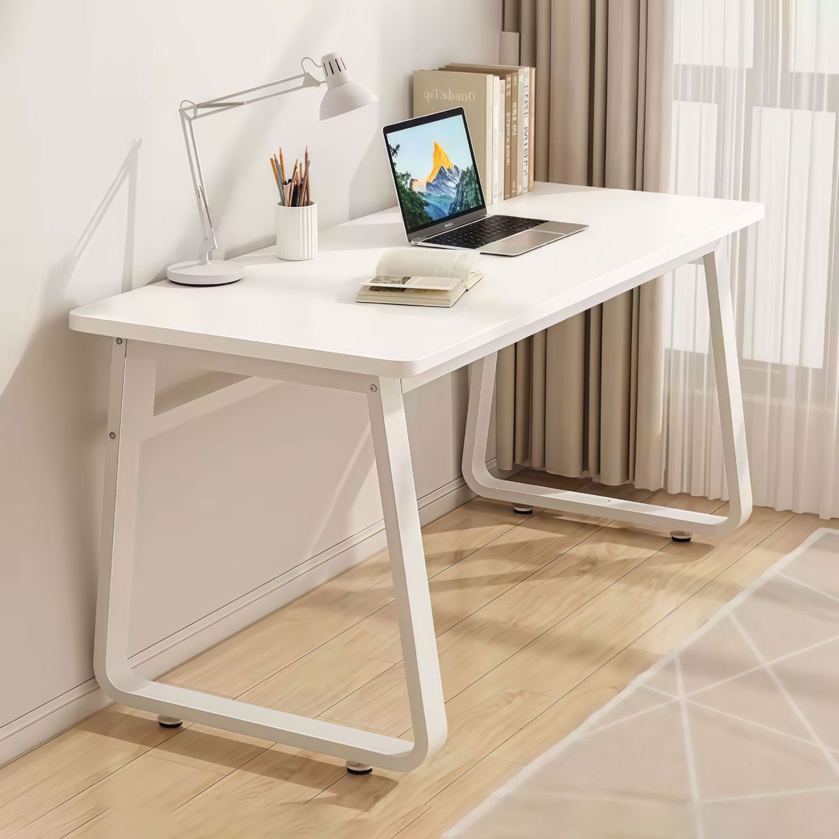 MUNDO ONLINE - Escritorio Oficina Snow Round Leg Antideslizante 140cm