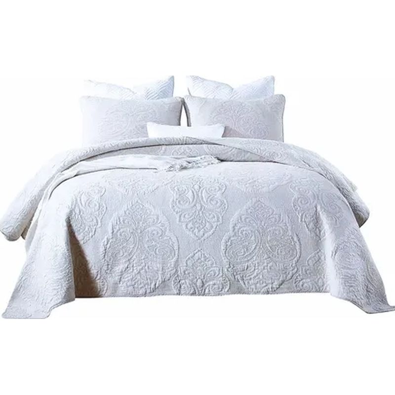 GENERICO - Cubrecama acolchada 3d algodón Alicia king