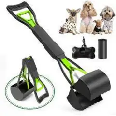 METALFER - Recogedor De Cacas De Perros Plegable VERDE