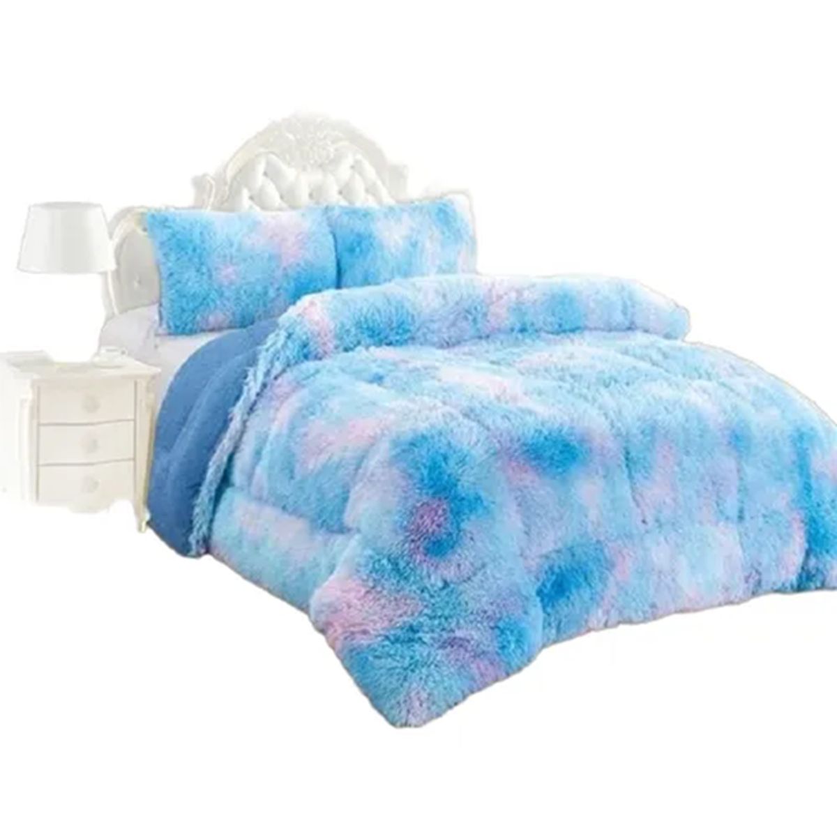 GENERICO - Cobertor peludo chiporro 2 plazas + fundas