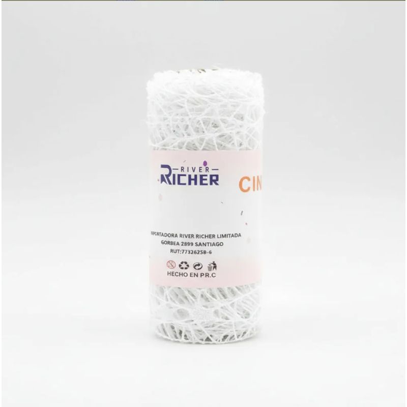 GENERICO - x6 Malla Para Árbol De Navidad Cinta Decorativa blanco