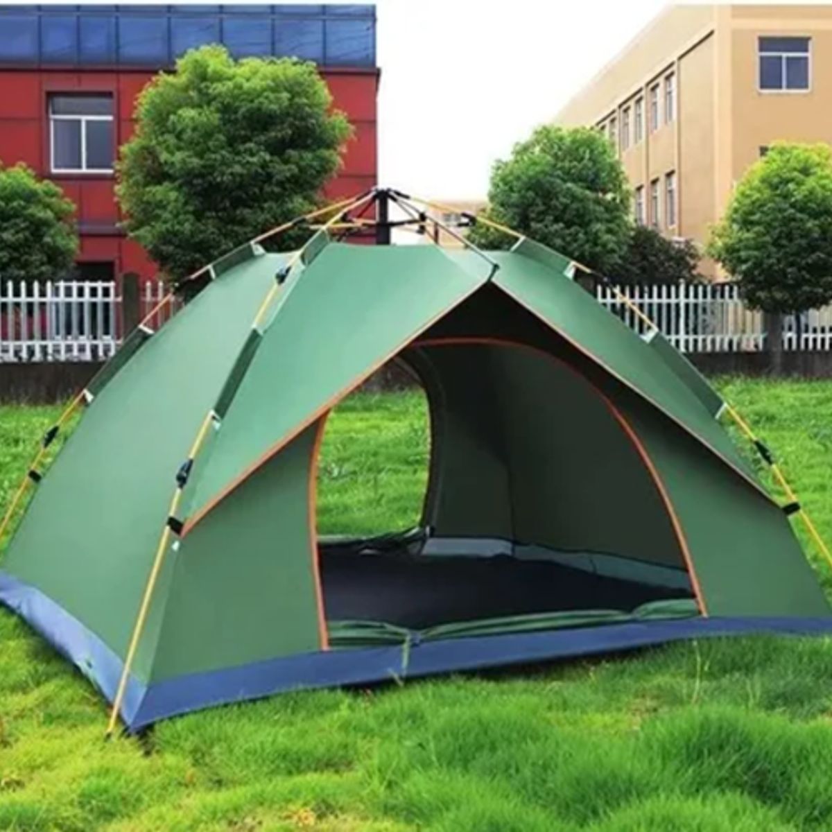GENERICO - Carpa automática 4 personas doble capa verde