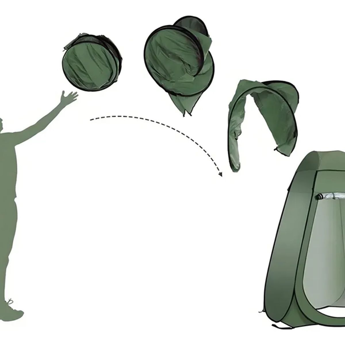 GENERICO - Carpa baño químico 1 persona multiuso