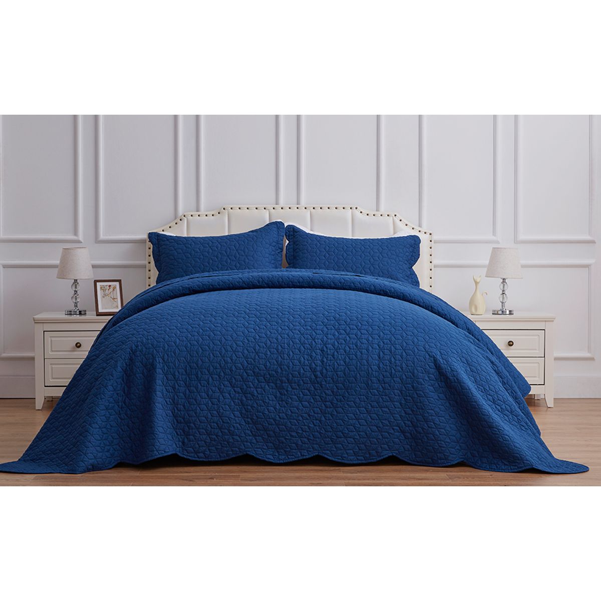 GENERICO - Cubrecama quilt verano 2 plazas pompones