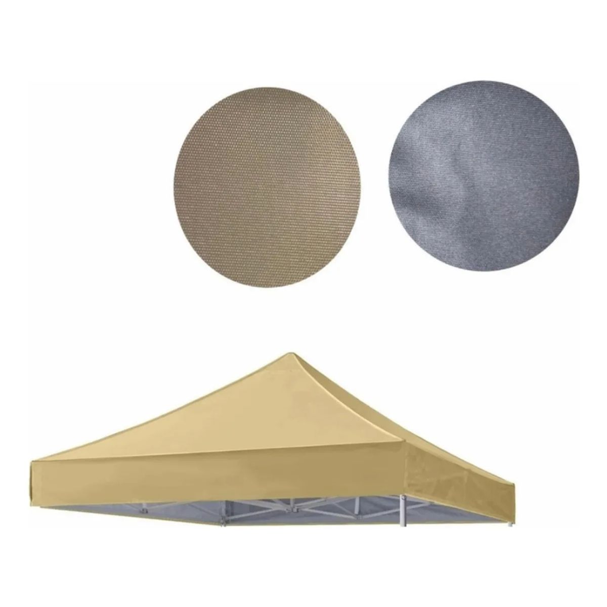 GENERICO - Carpa filtro uv techo toldo araña 3x3 beige
