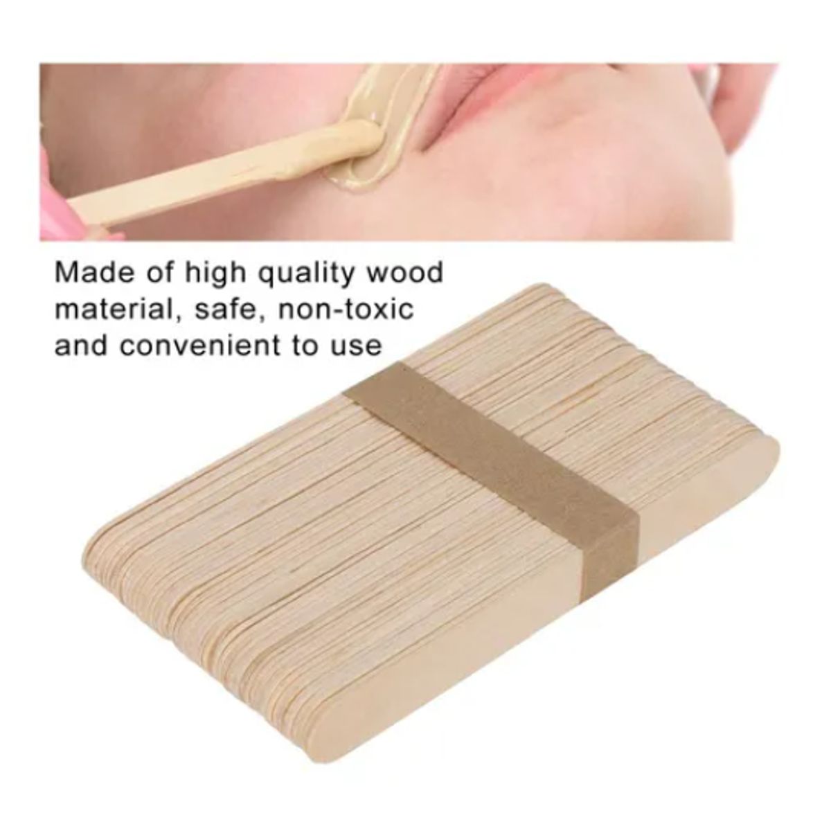 GENERICO - Set 50 Paletas Para Depilación De Madera Desechables