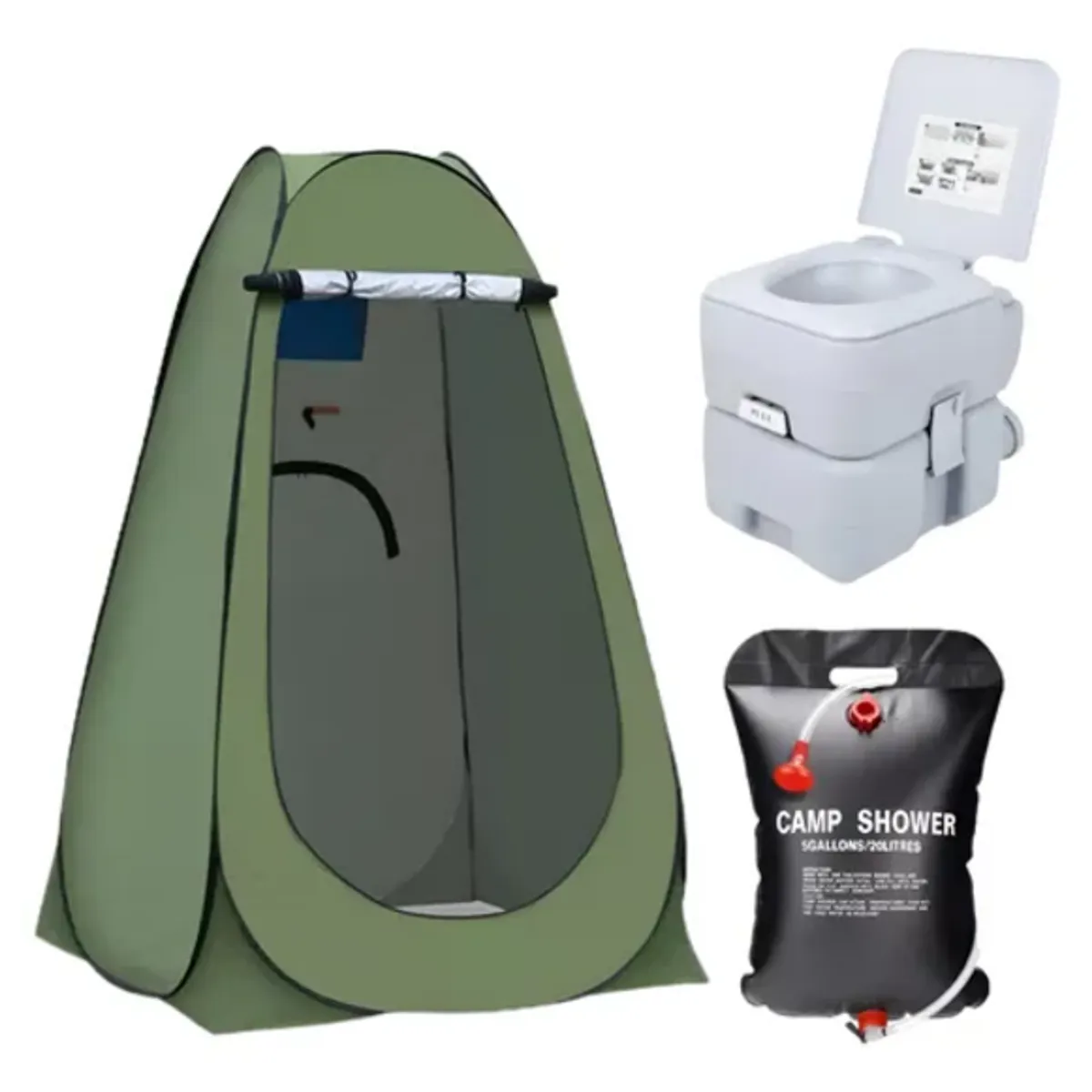 GENERICO - Carpa baño vestidor +baño químico +ducha solar