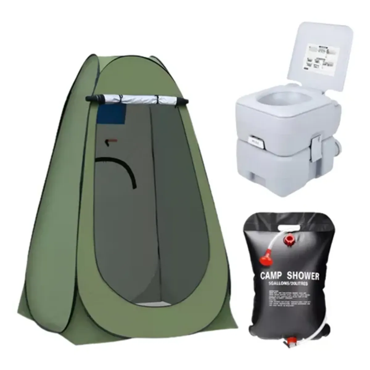 GENERICO - Carpa baño vestidor +baño químico +ducha solar