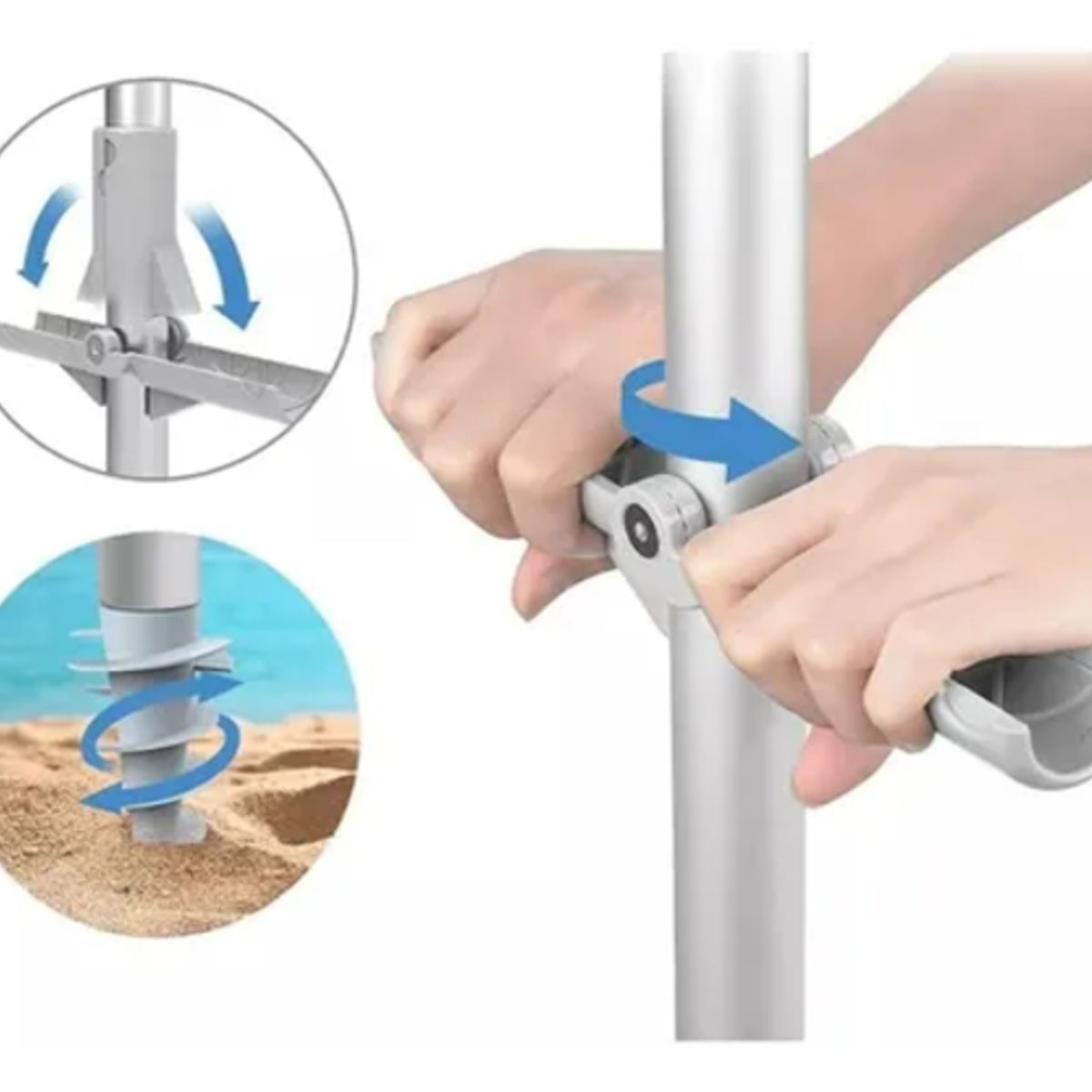 GENERICO - Quitasol playa 2m uv+50