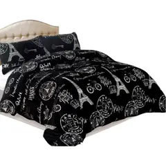 GENERICO - Cobertor Plumón Plush Liso Chiporro 2 Plazas + 2 Fundas