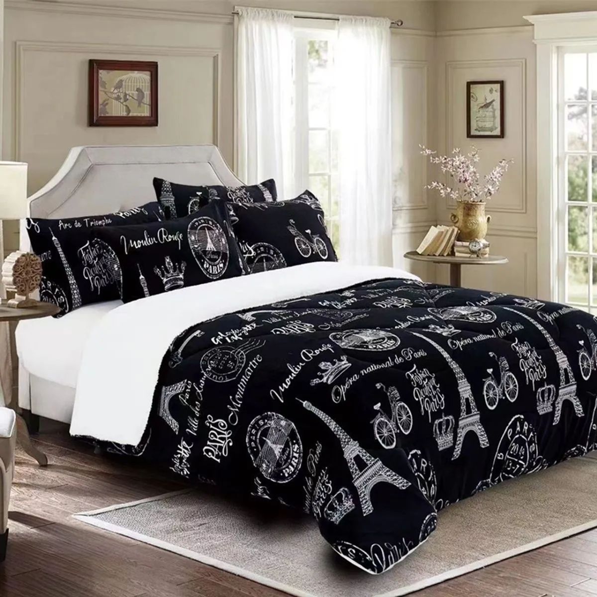 GENERICO - Cobertor Plumón Plush Liso Chiporro 2 Plazas + 2 Fundas