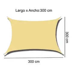 GENERICO - Parasol impermeable 3x3 beige