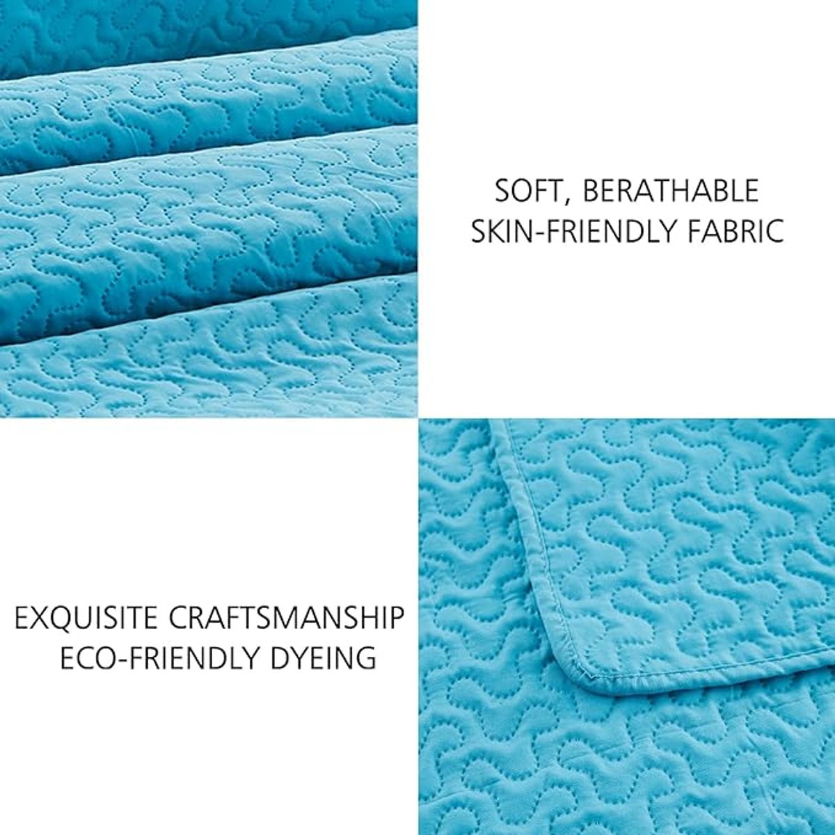 GENERICO - Cubrecama delgado tipo quilt verano king