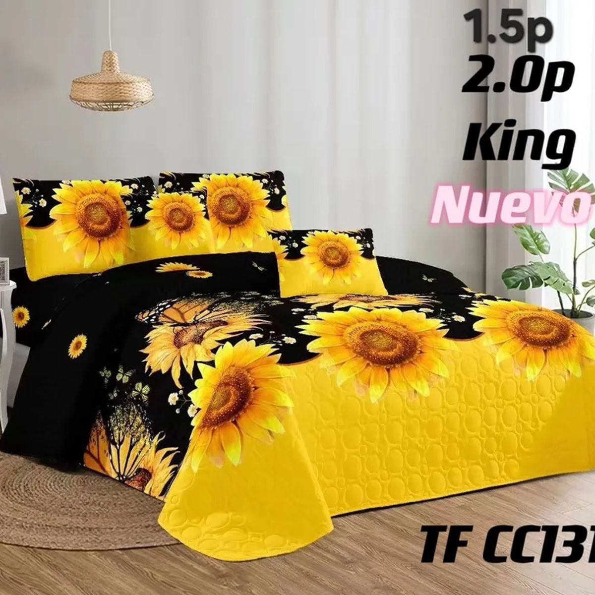 GENERICO - Cubrecama 2 plazas quilt delgado estampado