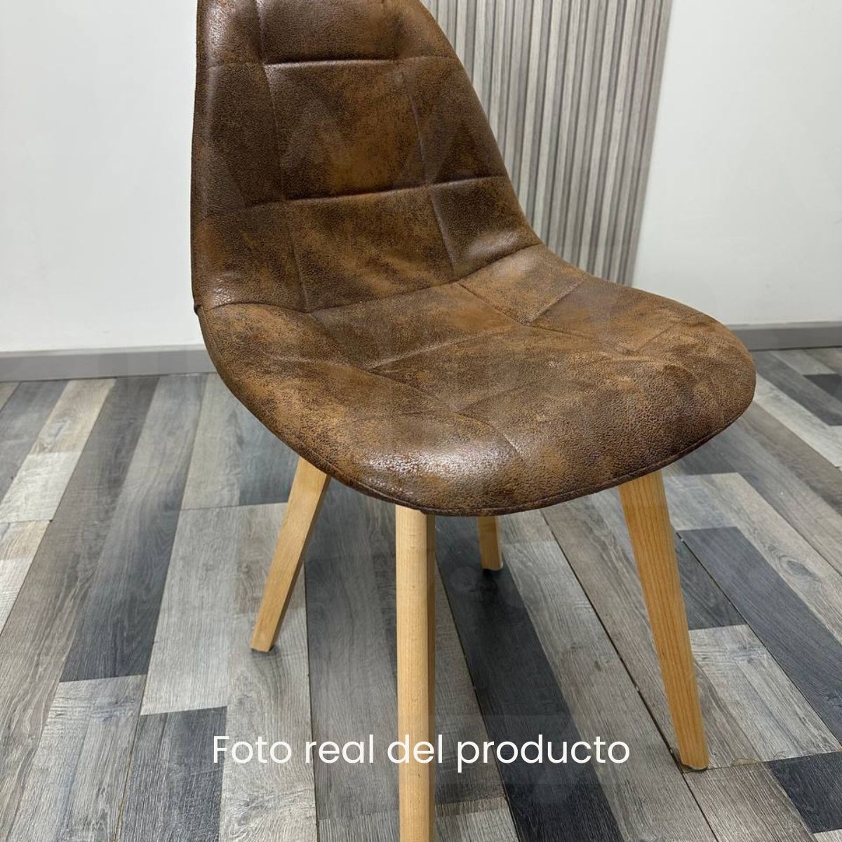 HABITA2 CHILE - Pack 4 silla de comedor capitone gamuza