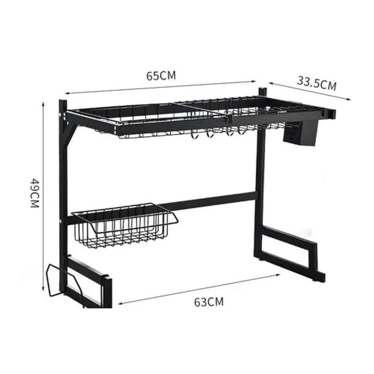 GENERICO - Rack escurridor cocina platos 65cm