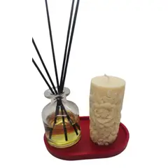 SCENTS CHILE - Set Mikado 120 ml aceite aromático Cítricos y Vela Rosas