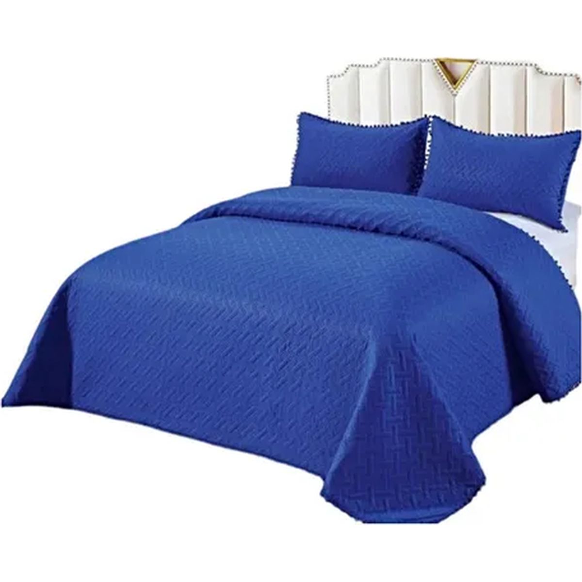 GENERICO - Cubrecama quilt verano pompones king super king cs2