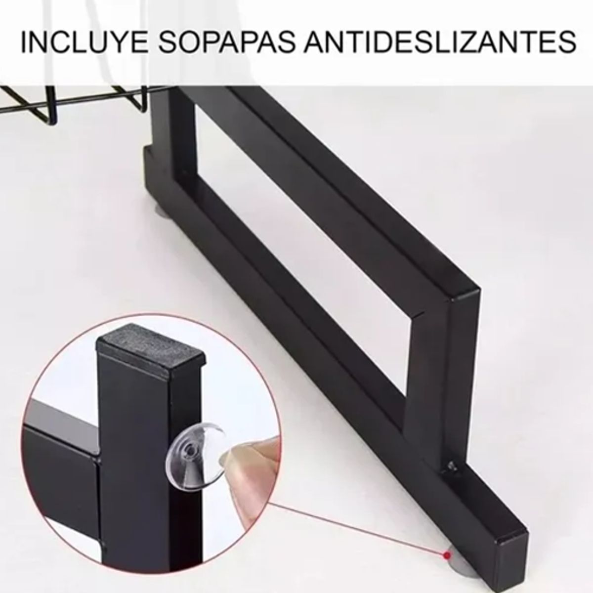 GENERICO - Secaplato acero inoxidable 66cm 2 pisos color negro