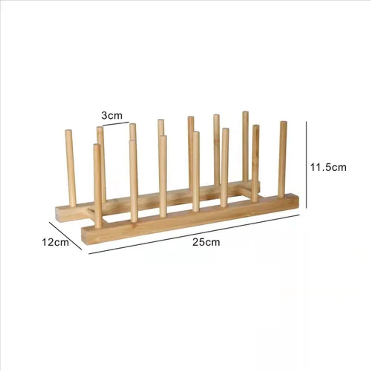 GENERICO - Rack organizador platos tazas bambú pack 2