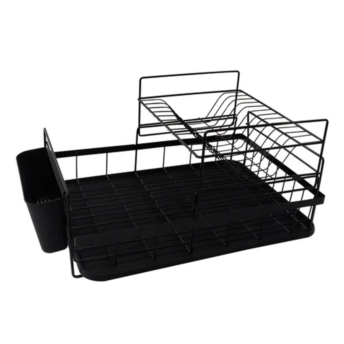 GENERICO - Escurridor loza platos 2 niveles color negro