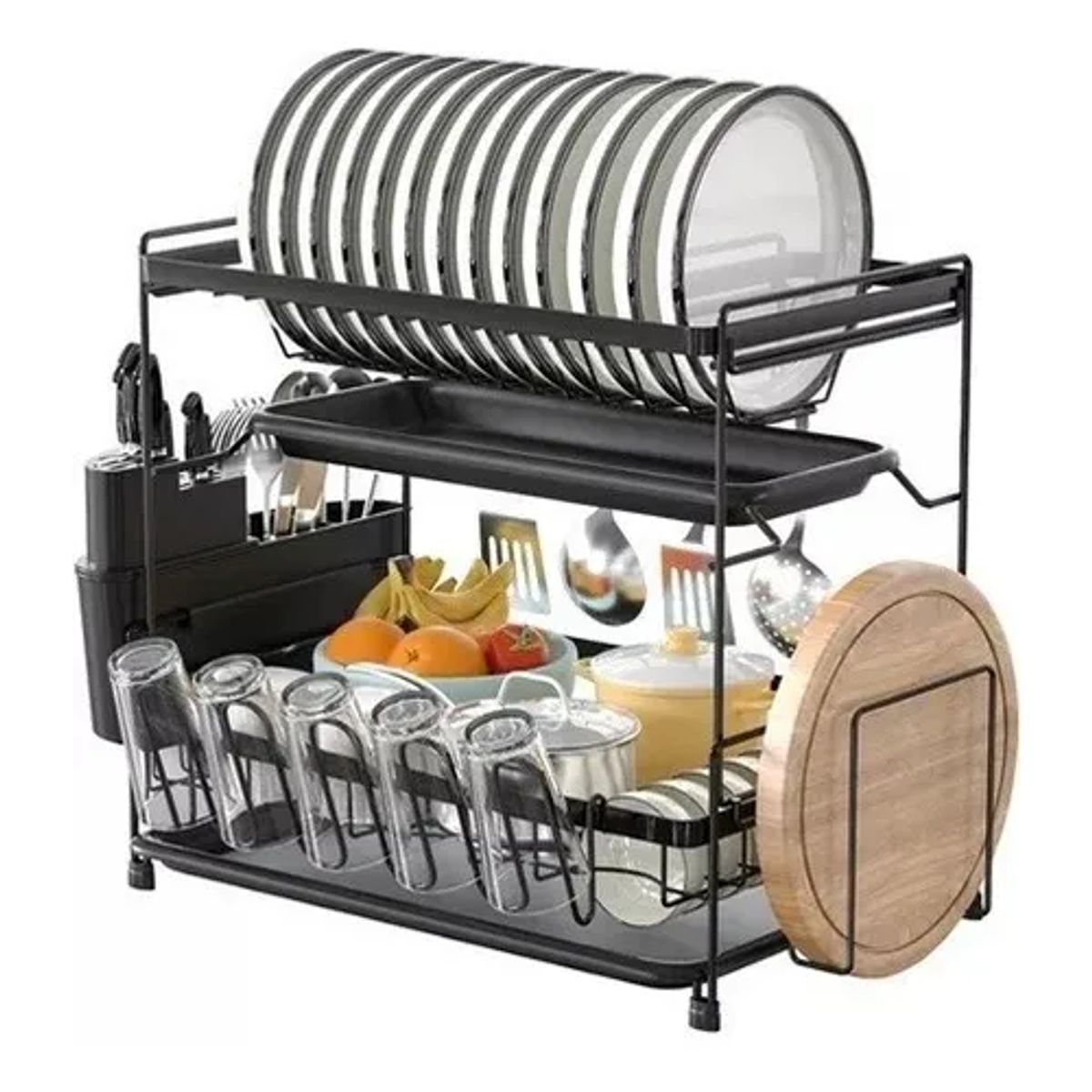 GENERICO - Escurridor loza aluminio 2 niveles Angelstock