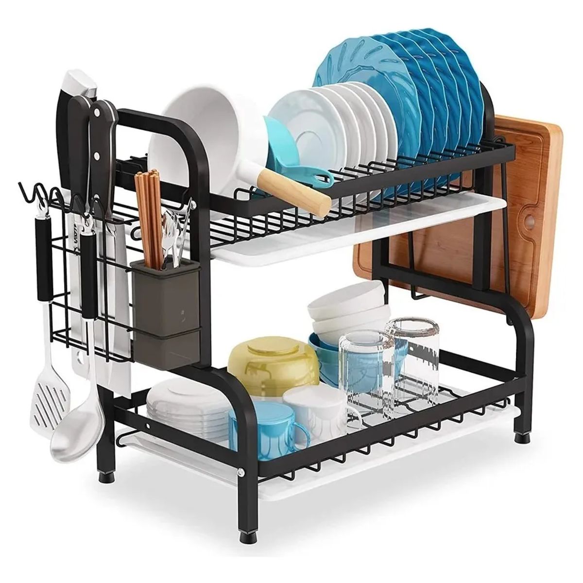 GENERICO - Escurridor platos 2 niveles desmontable loza rack