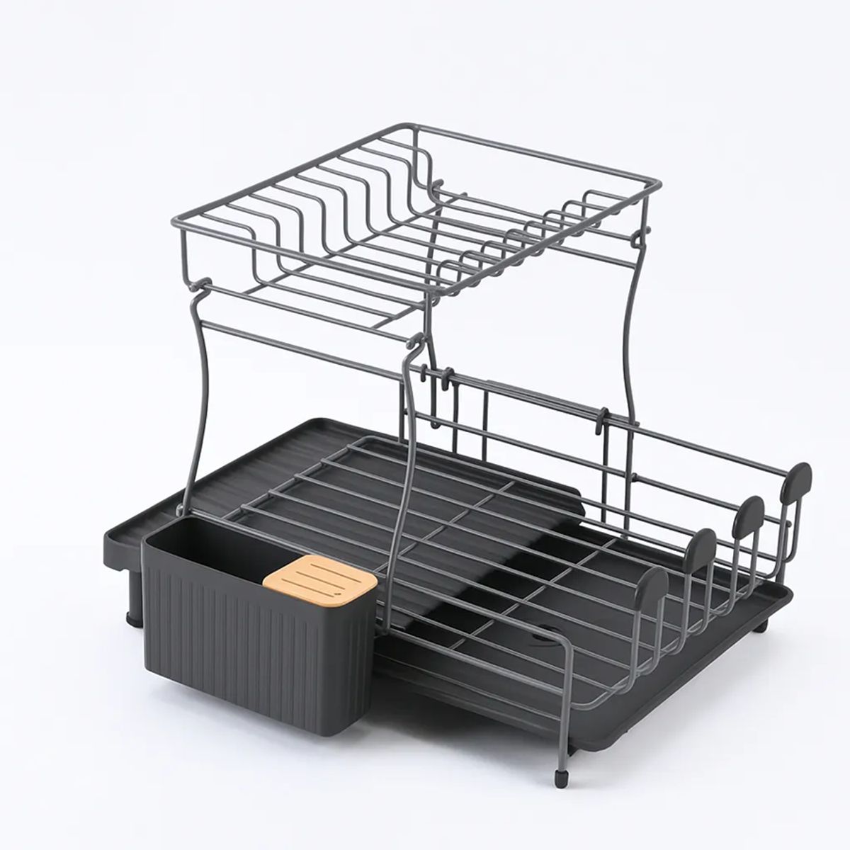 GENERICO - Escurridor 2 niveles con bandeja extensible