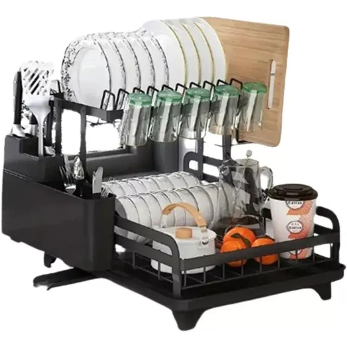 GENERICO - Secaplatos escurridor loza 2 niveles cocina