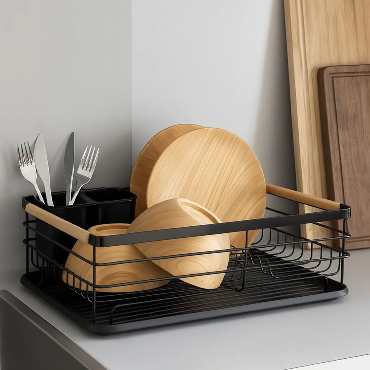 GENERICO - Secaplatos platera acero carbono con cubiertero