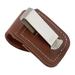 ZIPPO - Estuche LPCB Brown Leather Lighter Pouch with Clip