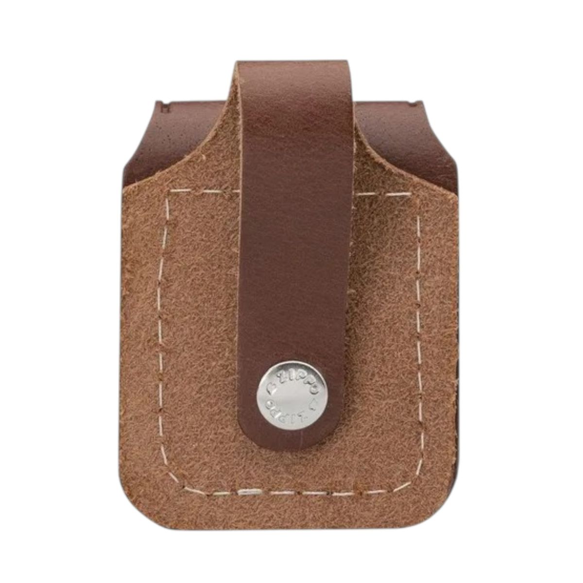 ZIPPO - Estuche Zippo LPLB Brown Leather Lighter Pouch with Loop