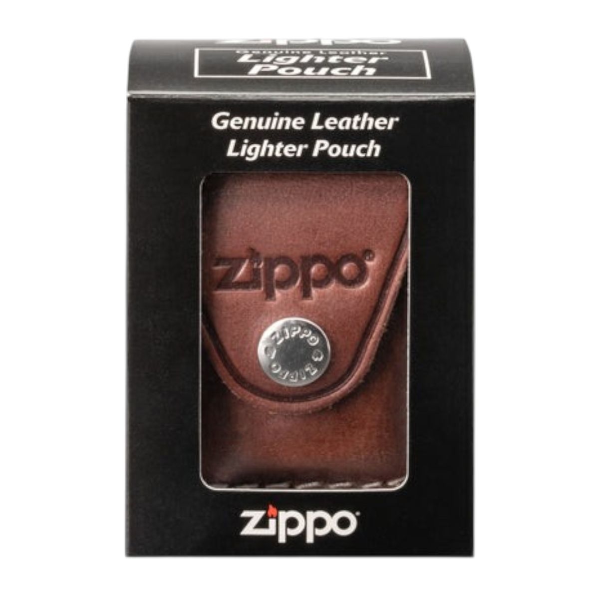 ZIPPO - Estuche Zippo LPLB Brown Leather Lighter Pouch with Loop