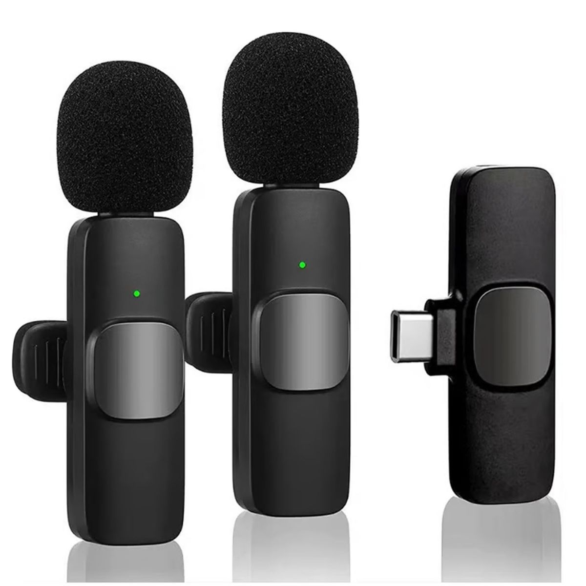 JOIGO - Kit de 2 Microfonos Inalámbricos Solapa Para Celular USB-C
