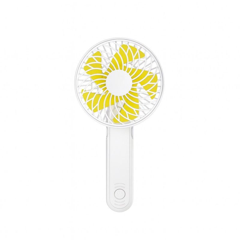 GENERICO - Mini Ventilador Portátil de Mano 3 Velocidades Recargable - Blanco