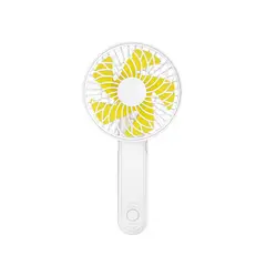 GENERICO - Mini Ventilador Portátil de Mano 3 Velocidades Recargable - Blanco