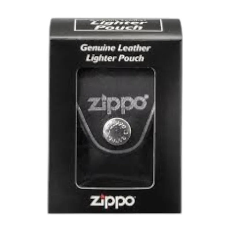 ZIPPO - Estuche Zippo LPLBK Black Leather Lighter Pouch with Loop