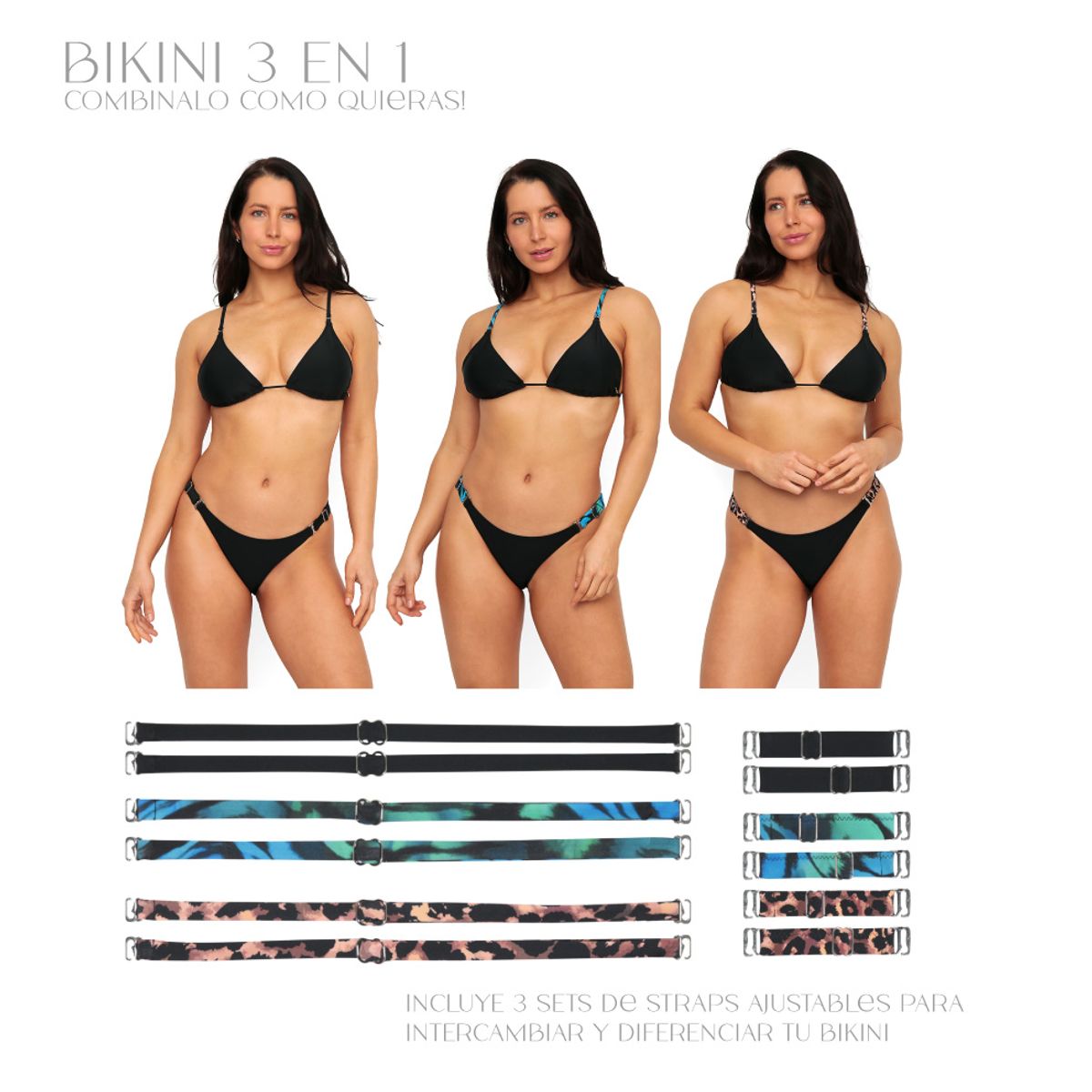 H2O WEAR - Traje de Baño Mujer Bikini Mix and Match Violeta H2O Wear Negro