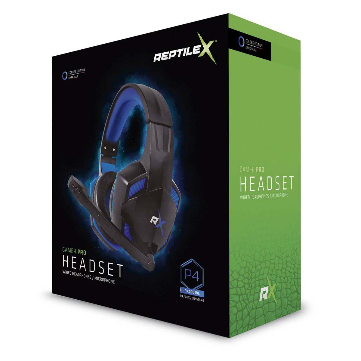 REPTILEX - Audífonos Gamer Reptile X Azul Para PC Y Consolas RX0001BL